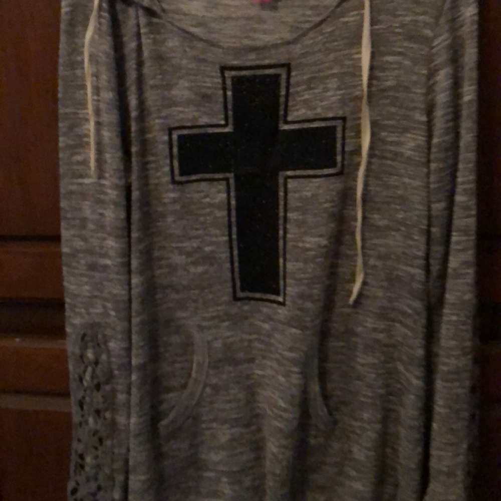 No boundaries hooded  light sweater